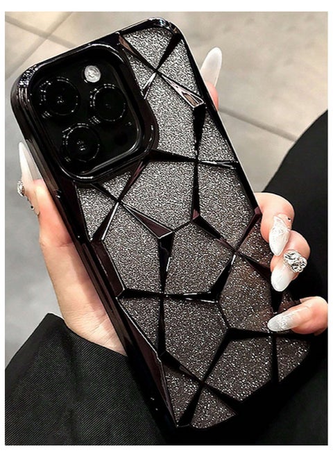 Electroplated Geometric Gradient Bling iPhone 16 Pro Max Case