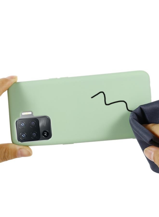 اس-توب جراب لهاتف OPPO A94 / Reno5 F / F19 Pro، جراب سيليكون سائل بلون نقي مقاوم للصدمات بتغطية كاملة - Image 5