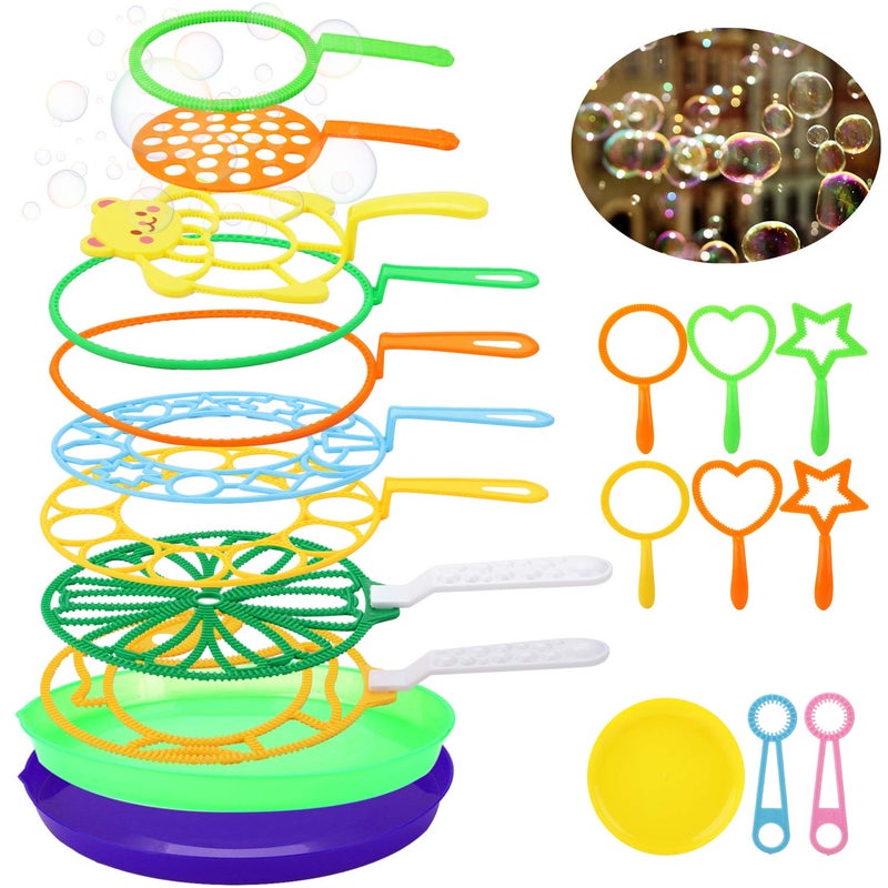 yeesport Big Bubble Wands Set Bubble Party Pack Bulk Funny Bubble Toy Bubble Making Toys for Outdoor Big Bubble Wands Bulk for All Age People Bubbles Party Favors Supplies - Image 4