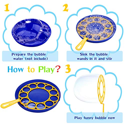 yeesport Big Bubble Wands Set Bubble Party Pack Bulk Funny Bubble Toy Bubble Making Toys for Outdoor Big Bubble Wands Bulk for All Age People Bubbles Party Favors Supplies - Image 5