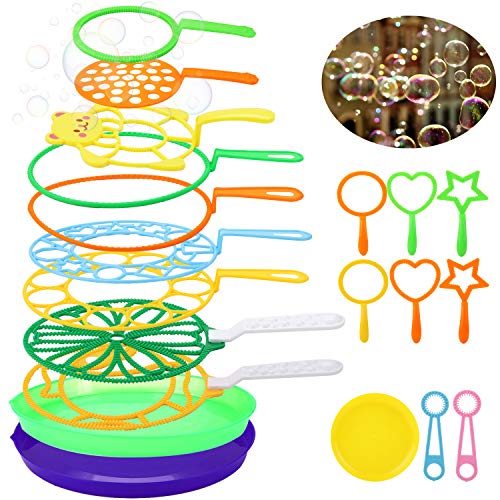yeesport Big Bubble Wands Set Bubble Party Pack Bulk Funny Bubble Toy Bubble Making Toys for Outdoor Big Bubble Wands Bulk for All Age People Bubbles Party Favors Supplies - Image 1