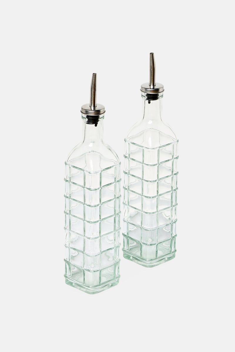 Bombay 2 Pieces Oil And Vinegar Bottles, Transparent - Image 2