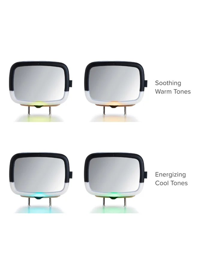 Munchkin Night Light Baby In Sight Pivot Car Mirror Crash D and Shatter Resistant Black