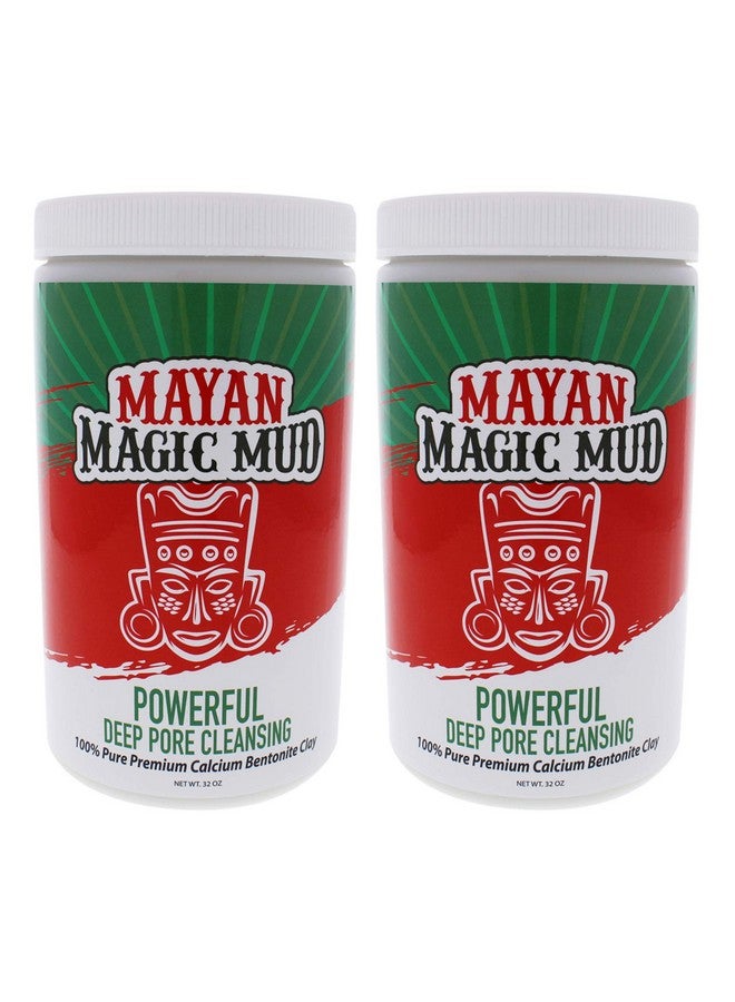 MAYAN MAGIC MUD Powerful Deep Pore Cleansing Calcium Bentonite Clay 4 Lbs (2 Pc) Bulk Natural Face Mask Peel For Men And Women Usa Made Full Facial Skin Care Spa Skin Cleanser Beauty Products - Image 1