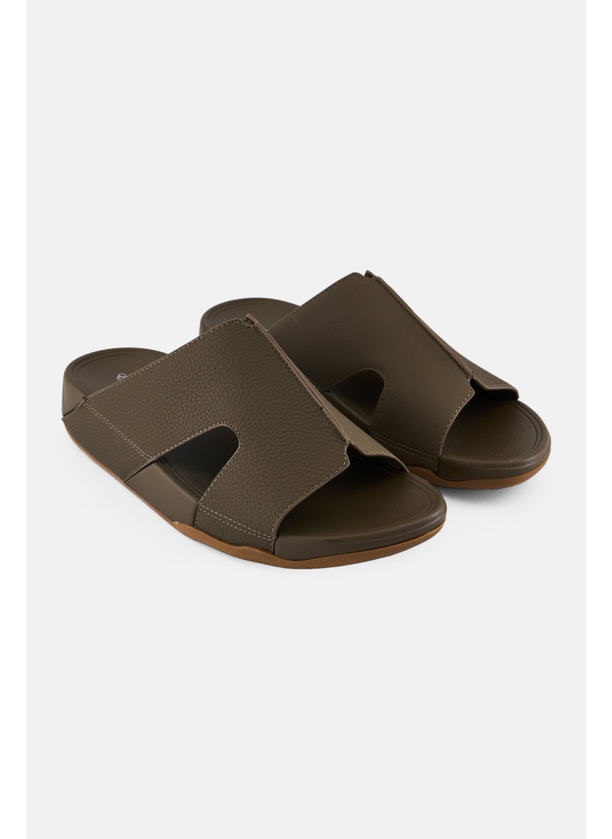 English Laundry Men Slip On Arabic Sandals, Olive  - Image 1