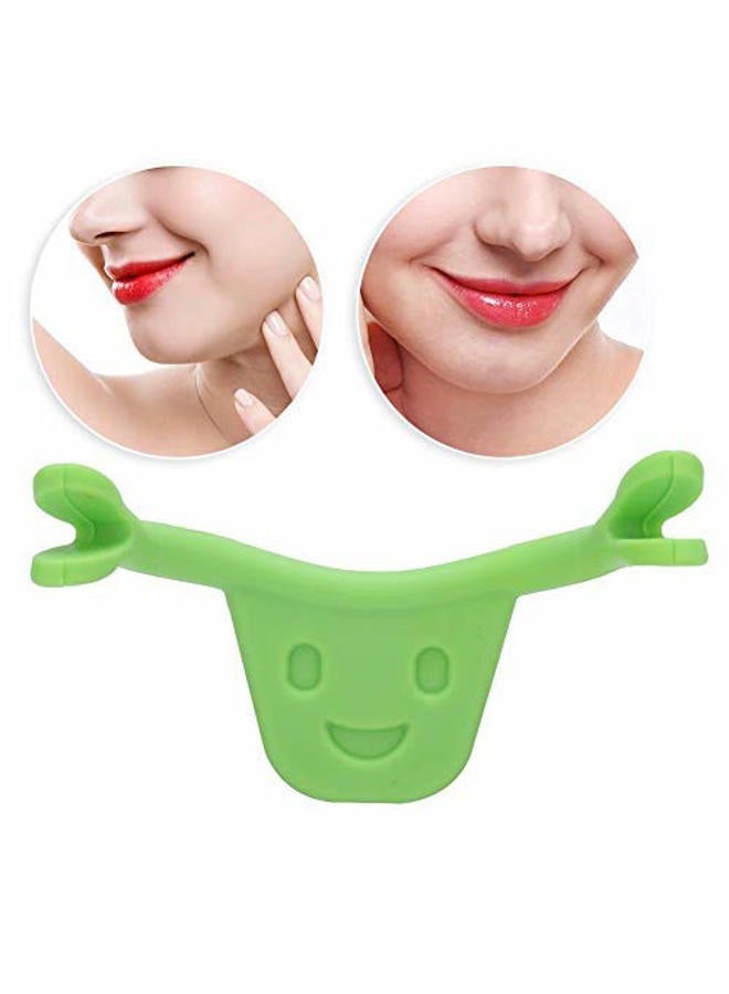 Salmue Personal Face Trainer, Smile Beauty Exerciser Facial Smile Maker Trainer Forming Mouth Exerciser for Muscles Stretching Lifting Exercise Lips Trainer(Green) - Image 4