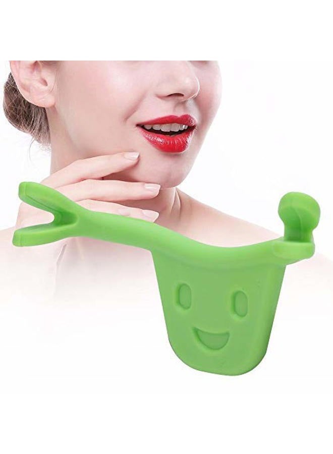Salmue Personal Face Trainer, Smile Beauty Exerciser Facial Smile Maker Trainer Forming Mouth Exerciser for Muscles Stretching Lifting Exercise Lips Trainer(Green) - Image 1