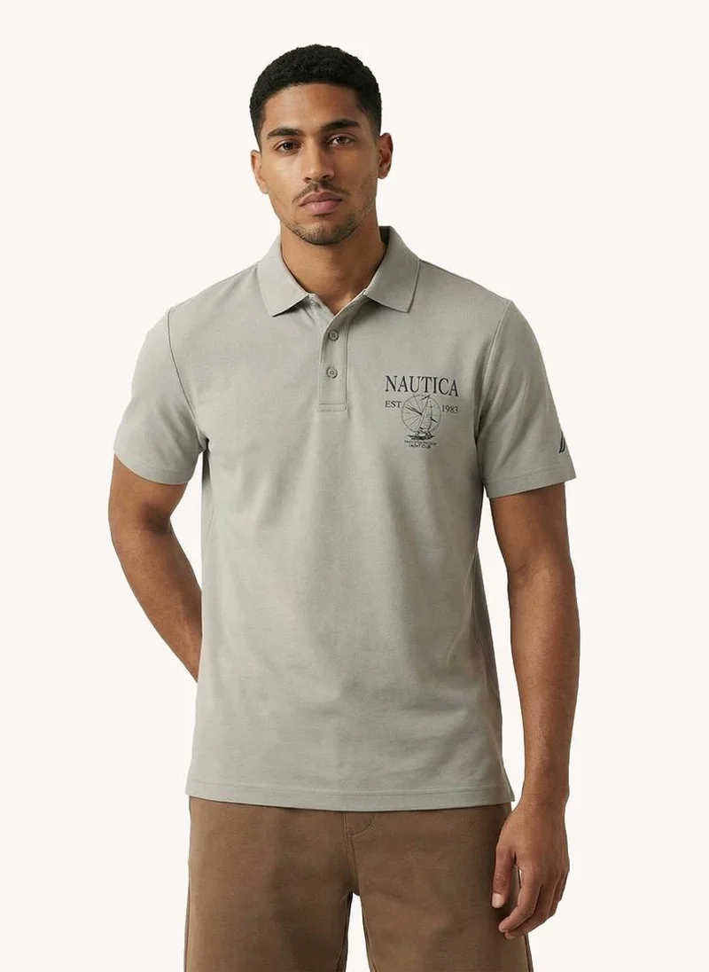 Men Regular Fit Short Sleeve Graphic Printed Polo Shirt for Contemporary Style - Grey