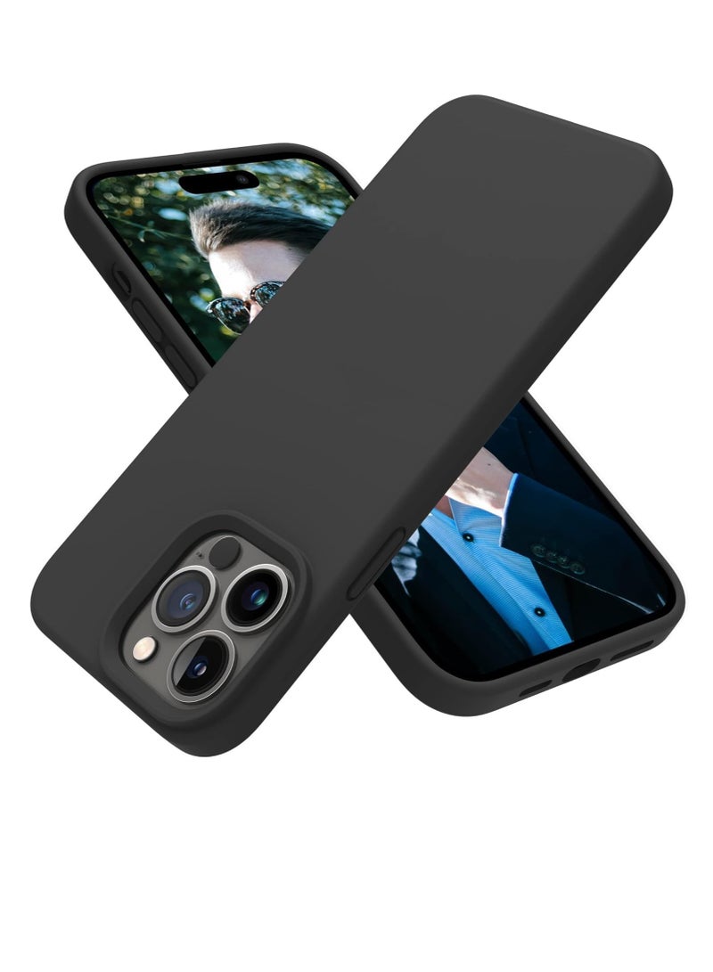 Silicone Case Compatible with iPhone 11 Pro Max (6.5 Inch) Slim Full Body Protective Phone Case with Soft Anti-Scratch Microfiber Lining (Black) - Image 1