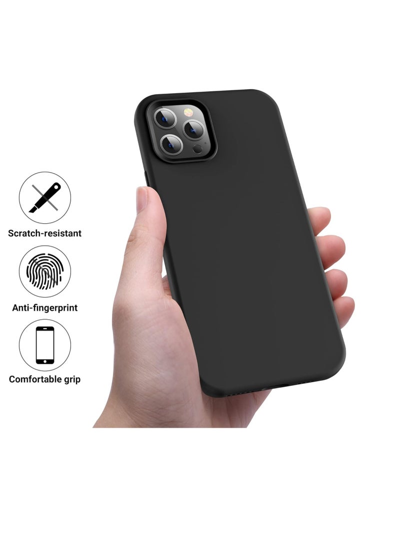 Silicone Case Compatible with iPhone 11 Pro Max (6.5 Inch) Slim Full Body Protective Phone Case with Soft Anti-Scratch Microfiber Lining (Black) - Image 3