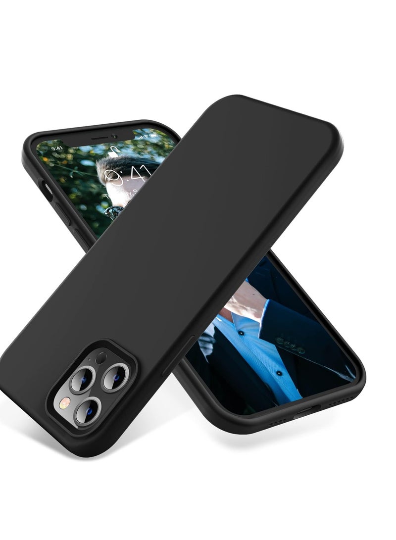 Silicone Case Compatible with iPhone 11 Pro Max (6.5 Inch) Slim Full Body Protective Phone Case with Soft Anti-Scratch Microfiber Lining (Black) - Image 4