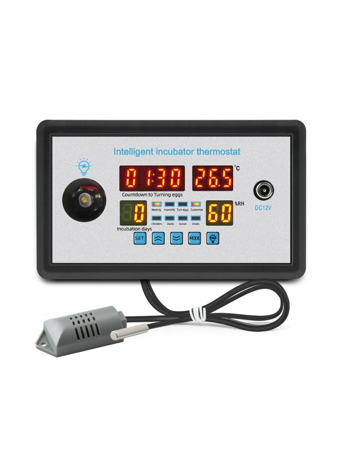 Generic New Smart Thermostat Digital ZFX-W9002 Thermostat Temperature Humidity Control Incubator 360 Automatic Egg Turning 12V 