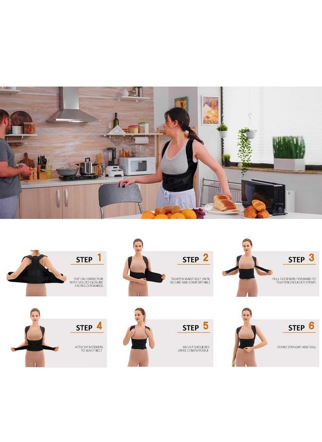 GUDOO - Back Brace and Posture Corrector Back Straightener Posture Corrector Scoliosis and Hunchback Correction Spine Corrector Support Back Pain Adjustable Posture Trainer - Image 1