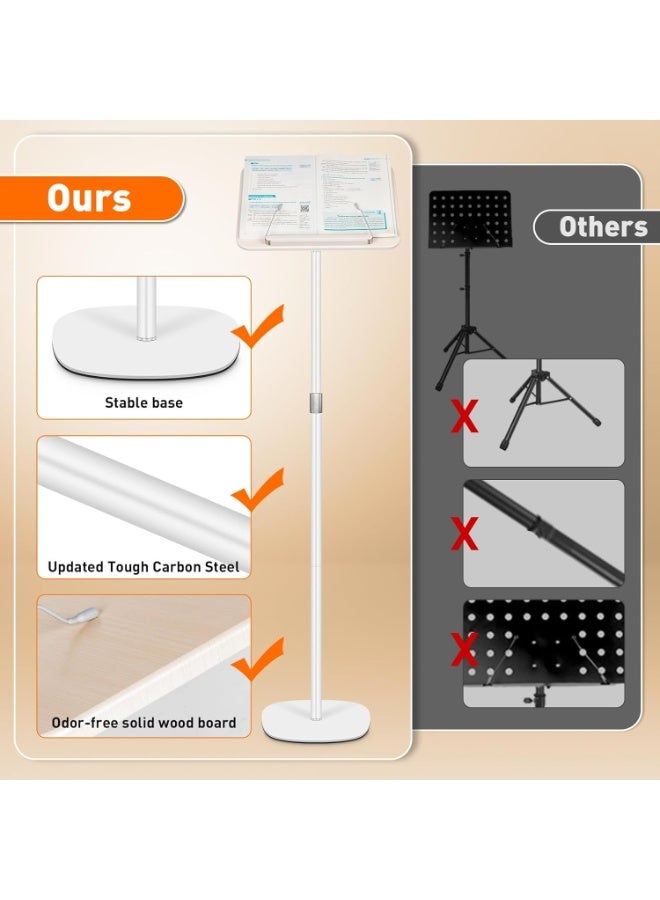 حامل مصحف مسلم مقاس 170 سم، حامل كتاب صلاة للصلاة والعبادة والقراءة، حامل كتب أرضي، حامل خشبي قابل للتعديل للقرآن والكتاب - حامل محمول - Image 2