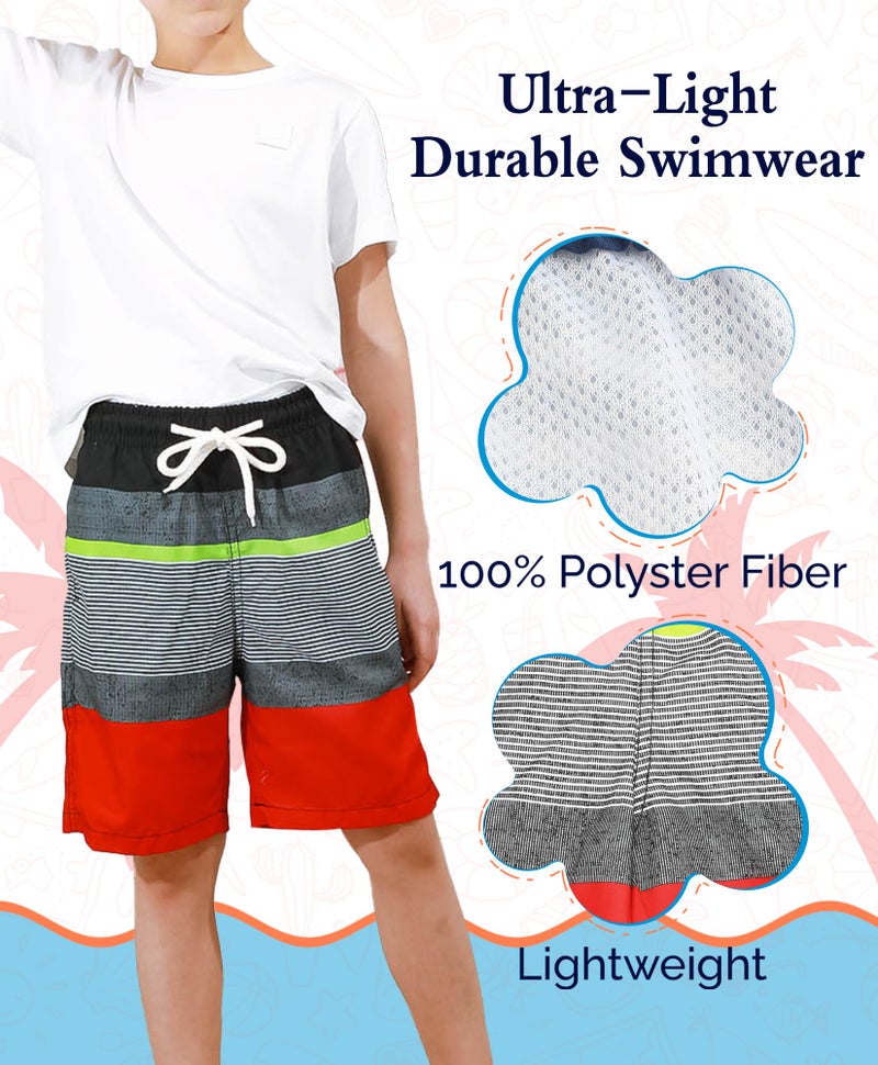 KAILUA SURF شورت سباحة كايلوا سورف للأولاد - بدلة سباحة سريعة الجفاف بأحجام من 2T إلى 18/20 - Image 2