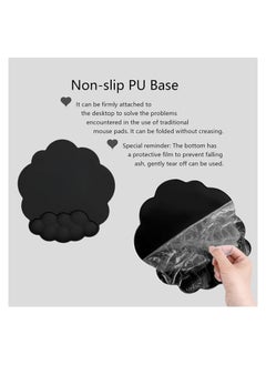 GUDOO Cloud Wrist Rest Keyboard Ergonomic Wrist Pad for Keyboard and Mouse Coaster Cloud Mouse Pad Set Leather PU Non-Slip Wrist Rest Support for Computer Laptop Gaming Home Office Relief Pain Black  - Image 5