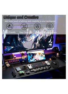 GUDOO Cloud Wrist Rest Keyboard Ergonomic Wrist Pad for Keyboard and Mouse Coaster Cloud Mouse Pad Set Leather PU Non-Slip Wrist Rest Support for Computer Laptop Gaming Home Office Relief Pain Black  - Image 2