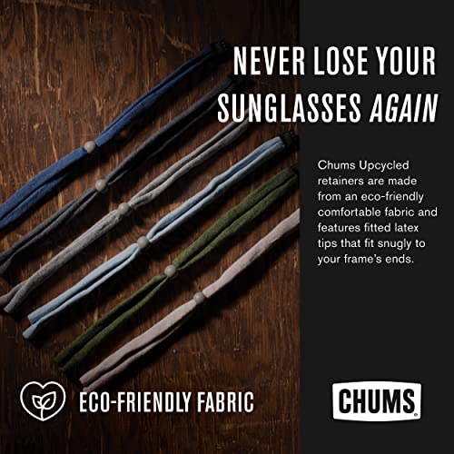 Chums Upcycled Cotton Glasses Retainer - Eco-Friendly Adjustable Sunglasses Eyewear Holder Strap (Sky Heather) - Image 2