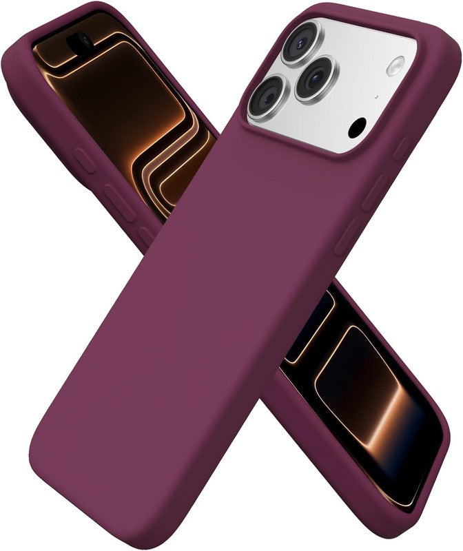 Unipha حافظة سيليكون باللون العنابي لـ iPhone 17 Pro - Image 1