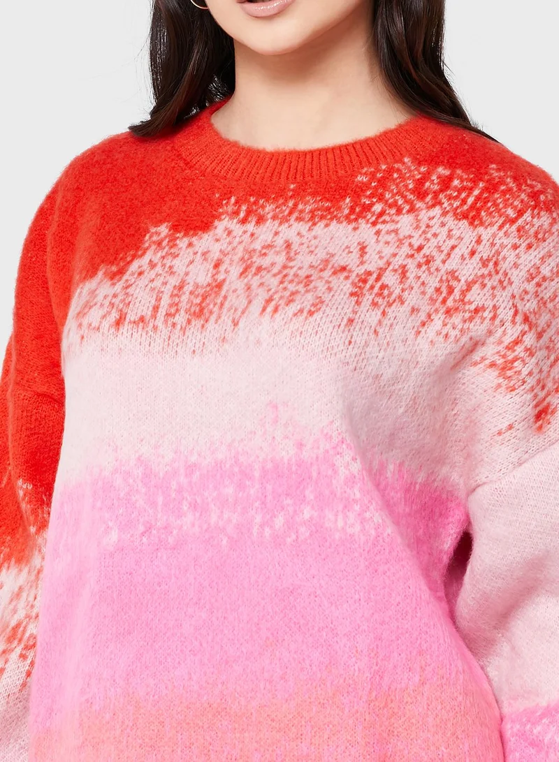 TOPSHOP Ombre Knitted Sweater