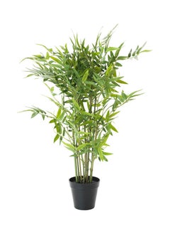 XiuWoo Artificial Potted Bamboo Plant Green/Black 63x12centimeter  - Image 1