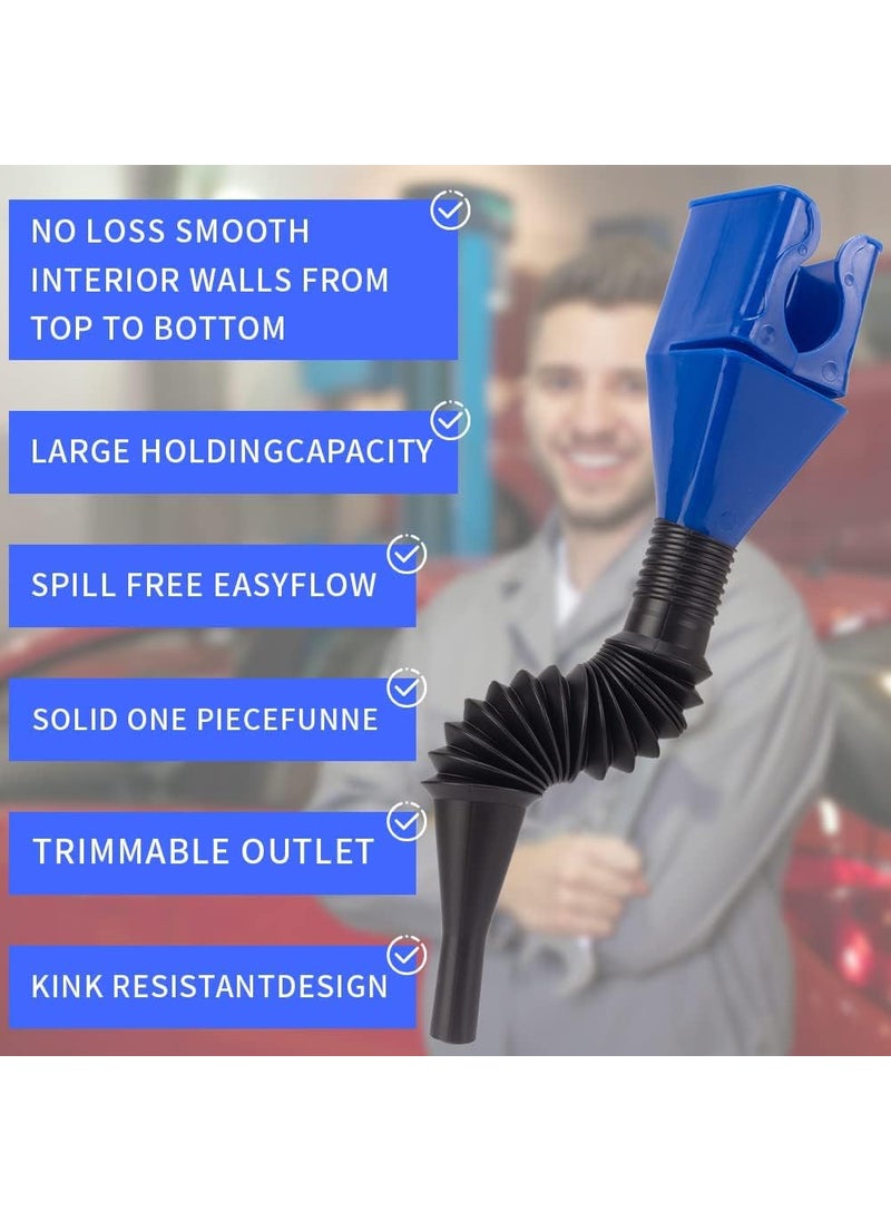 ToYooZe ToYooZe Flexible Draining Tool Snap FunnelFlexible Draining Oil Snap Plastic FunnelSpillFreeUniversal HandFreefor Automotive Oil and Household UsesPack of 1  - Image 5