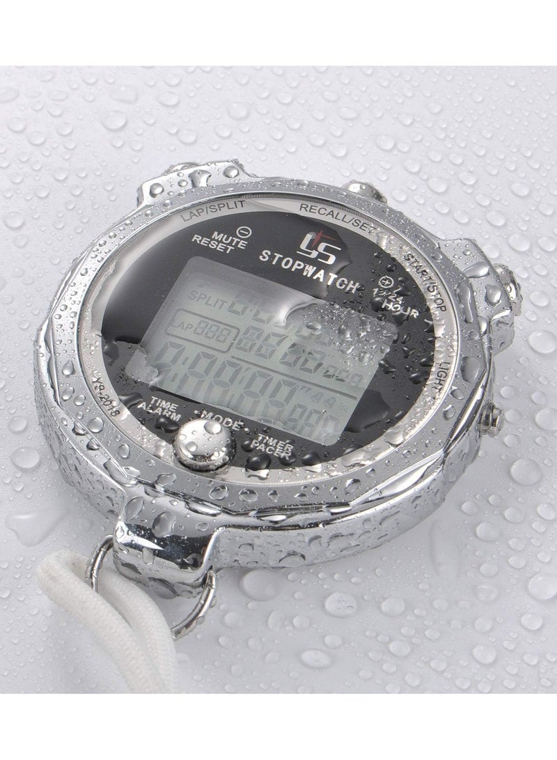 يس ساعة توقيت معدنية - مؤقت رقمي مقاوم للمطر للاستخدام اليومي والمباريات الرياضية والتدريب والحكام - Image 3