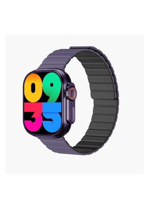Ultra Se Smart Watch 260mAh Battery 15 Days Standby Full Square Display Bluetooth Call & Multiple NFC - Purple/Black