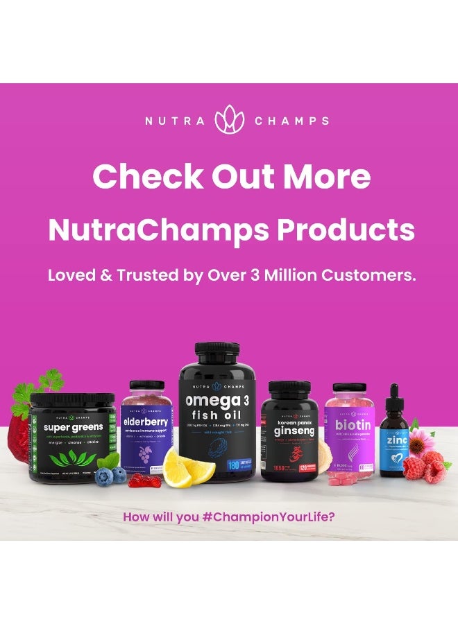NutraChamps NutraChamps Women's Daily Multivitamin Supplement - Vegan Capsules with Biotin, Vitamins A B C D E K, Calcium, Zinc, Lutein, Magnesium - Non-GMO, Gluten Free Multimineral Multivitamin for Women - Image 5