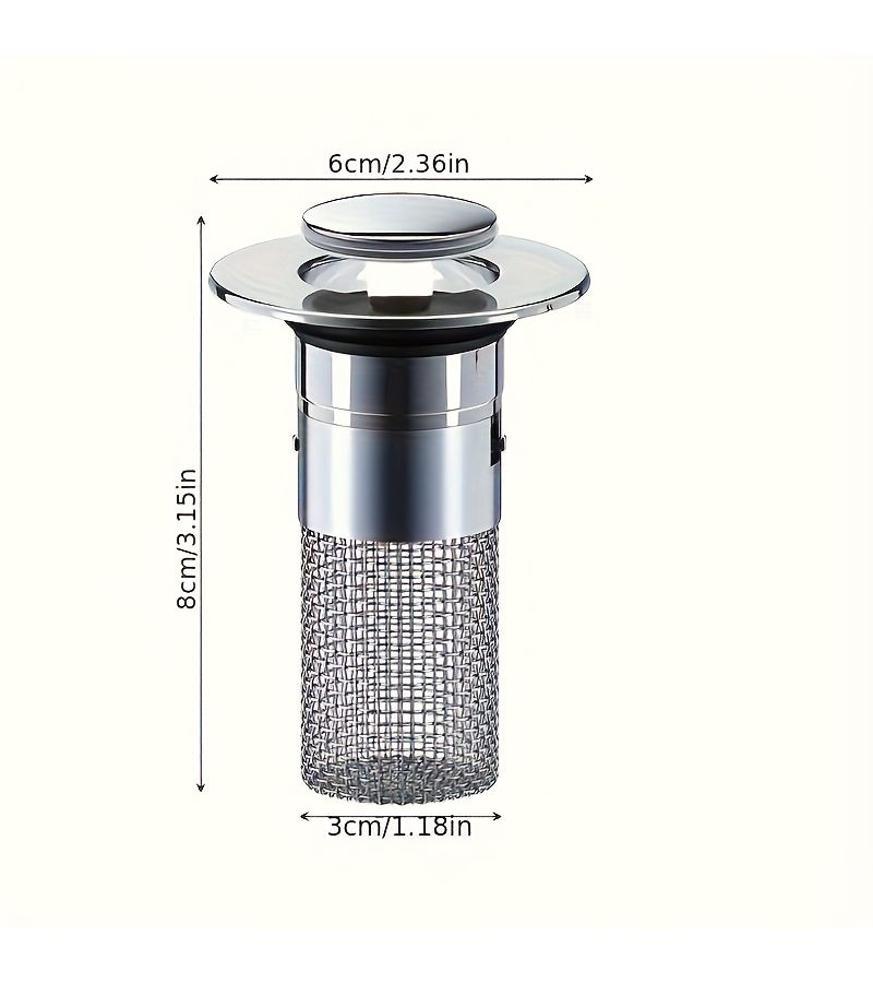 2pcs Stainless Steel Pop Up Bathroom Sink Drain Stopper With Anti Clog Anti Odor Easy Clean - Image 5