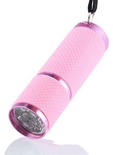 Meitawilltion 9 LED Small Glow Nail Lamp,Mini UV Nail Dryer for Gel Nails Polish,Portable Flashlight for Nail Art Pink 