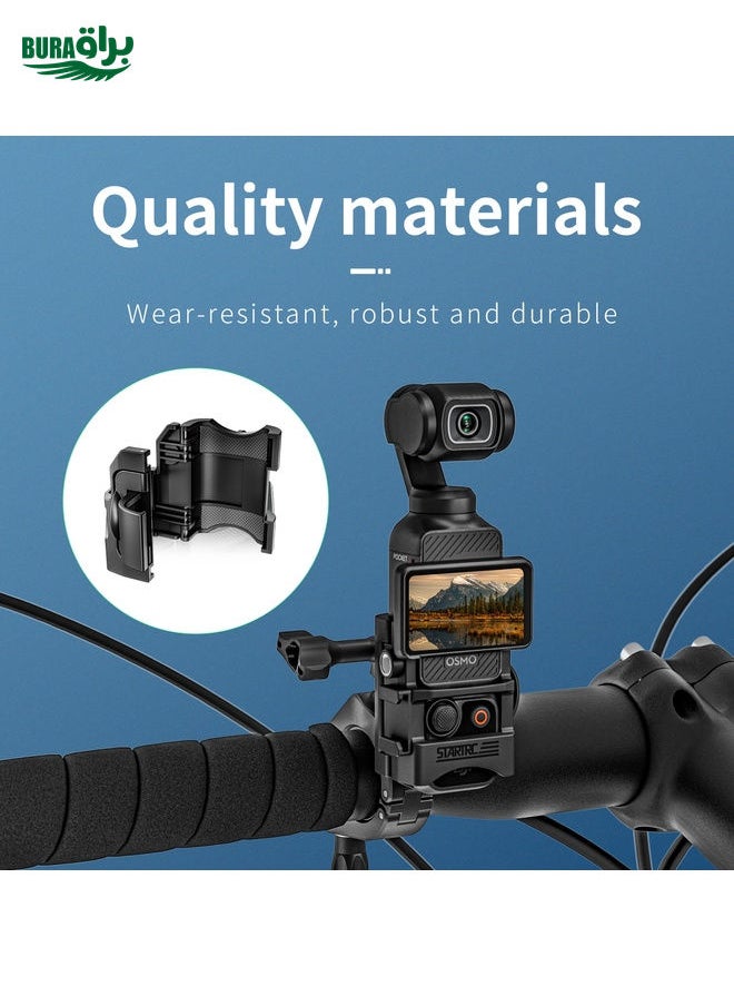 BURAQ - For DJI OSMO Pocket 3 STARTRC Multifunctional Fixed Mount Expansion Adapter Bracket (Black) - Image 1