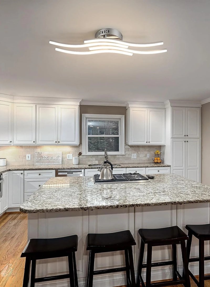Comely Ceiling Light Led Modern Design Wave Shape Ceiling Lamp Warm White for Living Room,fashion trend  - Image 3