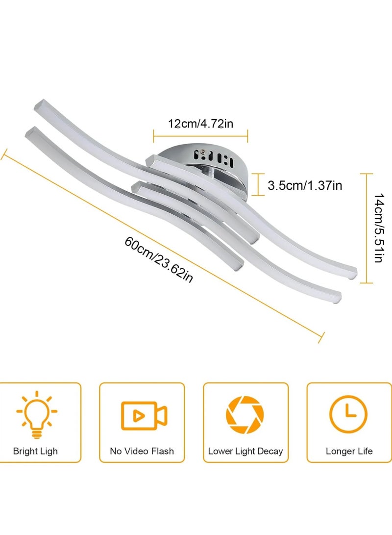 Comely Ceiling Light Led Modern Design Wave Shape Ceiling Lamp Warm White for Living Room,fashion trend  - Image 4