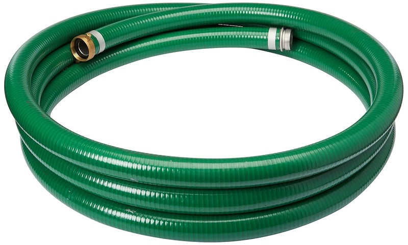Apache 112 x 20 PVC Style G Green Suction Hose with Aluminum Pin Lug Fittings 98128010