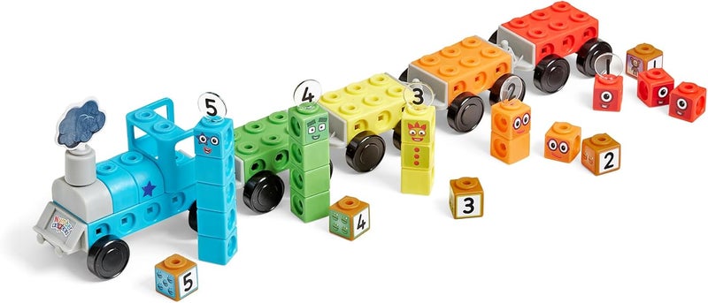 Learning Resources Numberblocks Express Train, MathLink Cube Activity Set, 3-6, Toy Trains with 10 Math Activities, Numberblock Counting Cubes, Preschool - Image 2