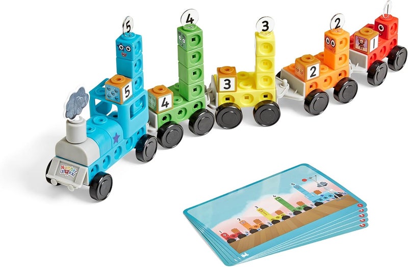 Learning Resources Numberblocks Express Train, MathLink Cube Activity Set, 3-6, Toy Trains with 10 Math Activities, Numberblock Counting Cubes, Preschool - Image 4