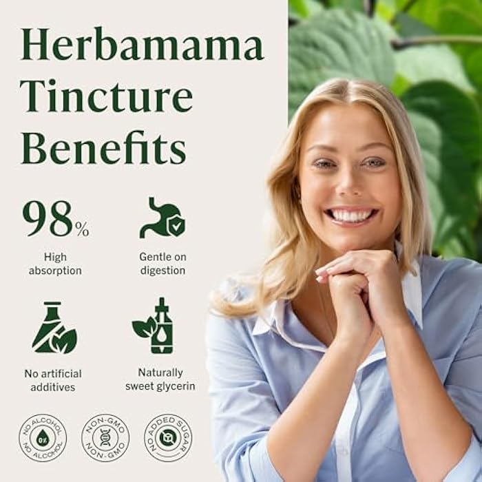 HERBAMAMA Kava Kava Drops - Vegan Relaxation & Mood Support with Root Extract - Non-GMO, Alcohol & Sugar-Free Liquid Calming Supplement, 84-Day Supply - Image 5