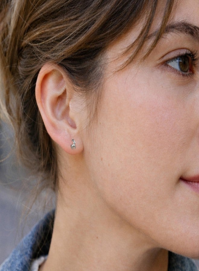 ايرافيدا أقراط إيرافيدا اللطيفة على شكل حمار من الفضة الإسترليني عيار 925 | مجوهرات على شكل حمار للنساء | أقراط حمار بسيطة - Image 2