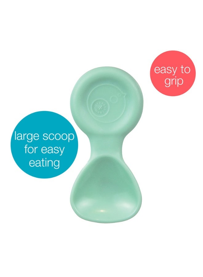 b.box ملعقة صغيرة – 3 عبوة (ساج/فضي/وردي) ، ملاعق سيليكون ناعمة للأطفال للوجبات الأولى ، لطيفة على اللثة ، سهلة الإمساك ، مجموعة 3 قطع للأطفال من 4 أشهر وما فوق - Image 2