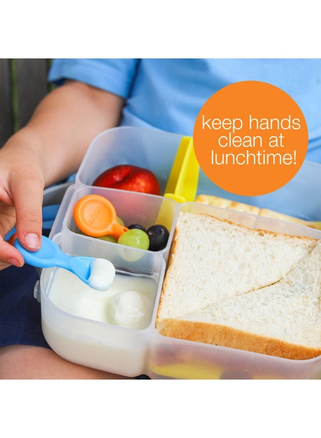 b.box ملعقة صغيرة – 3 عبوة (ساج/فضي/وردي) ، ملاعق سيليكون ناعمة للأطفال للوجبات الأولى ، لطيفة على اللثة ، سهلة الإمساك ، مجموعة 3 قطع للأطفال من 4 أشهر وما فوق - Image 4