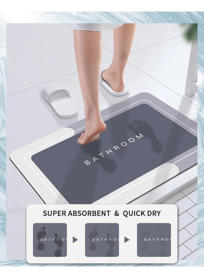 سجادة حمام مانعة للانزلاق، متعددة الطبقات مع طبقة مطاطية فائقة الامتصاص للماء، تناسب أرضيات الحمامات والمطابخ، ألوان متعددة (مستطيلة) - Image 4