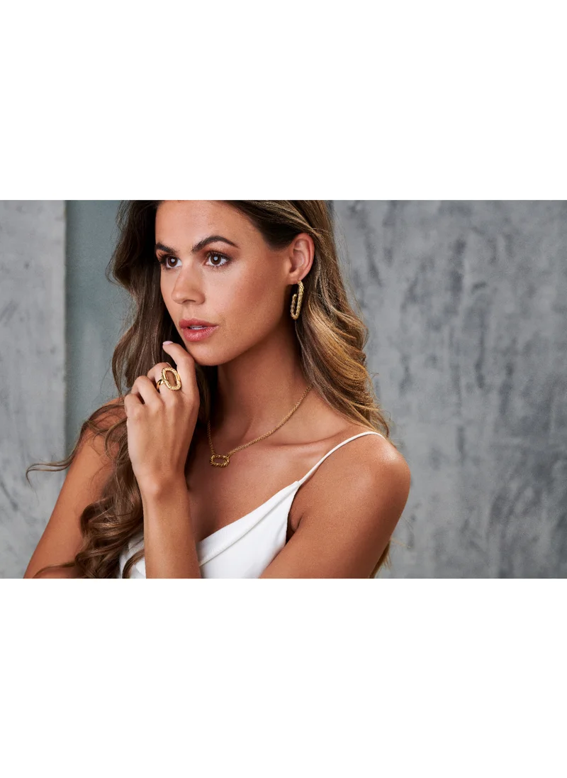 شيروتي 1881 Giulia Gold Plated Twisted Earring For Women