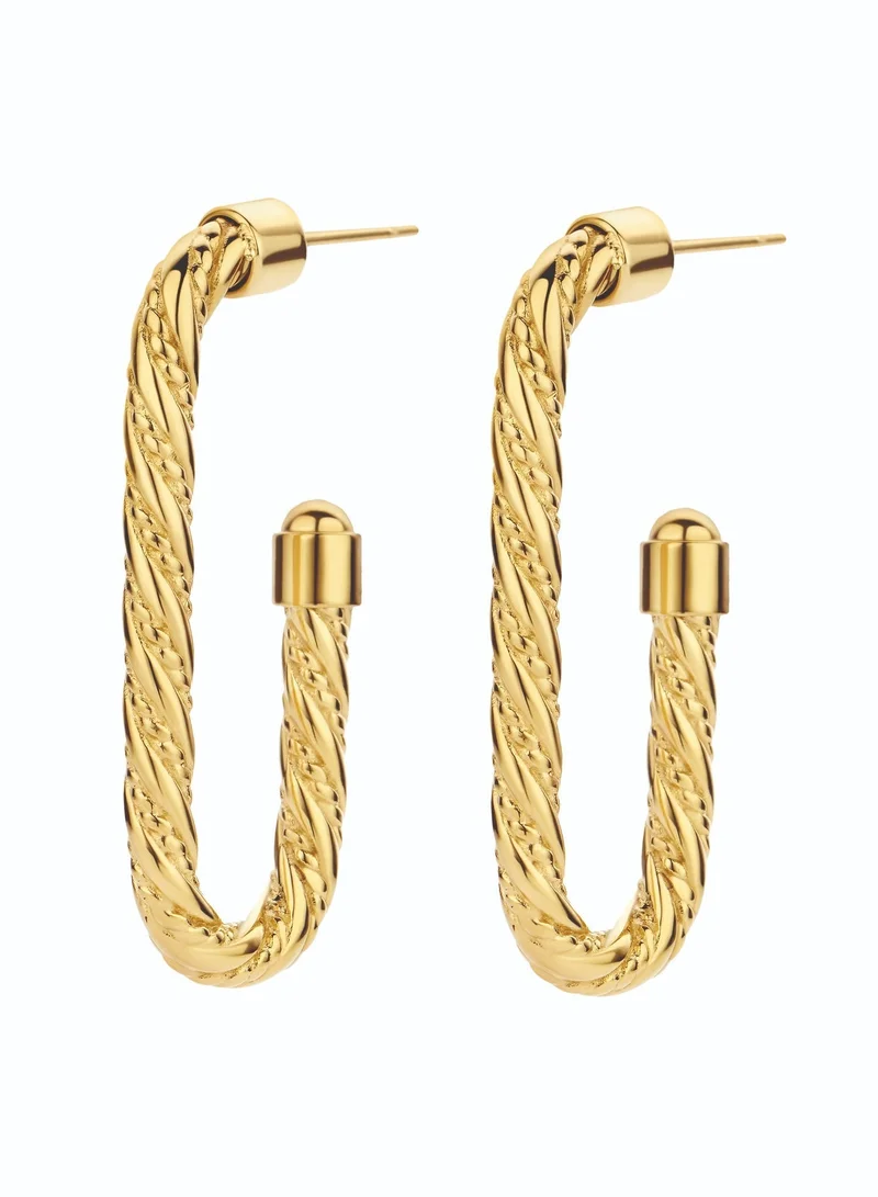 CERRUTI 1881 Giulia Gold Plated Twisted Earring for Women