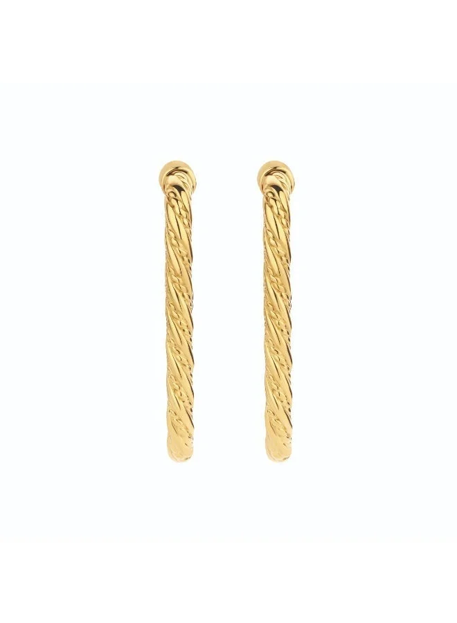 CERRUTI 1881 Giulia Gold Plated Twisted Earring for Women