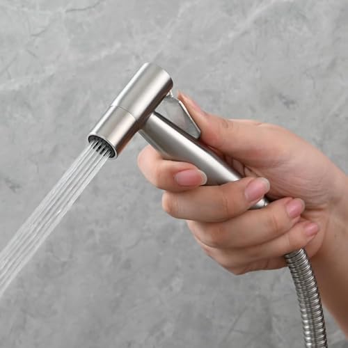 InArt Stainless Steel Heavy Duty Jet Spray Gun/Health Faucet for Toilet,1pc Gun Only, Brushed Finish - Image 1