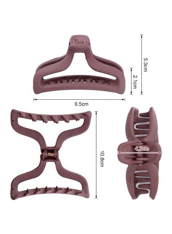 ZUGAD Big Hair Claw Clips Large Butterfly Hair Clips For Women's 3.6" Large Jelly Clip Larger Size Hair Clip For Girls Hair Accessories For Long Thick Hair 2 Pcs, Multi. - Image 2