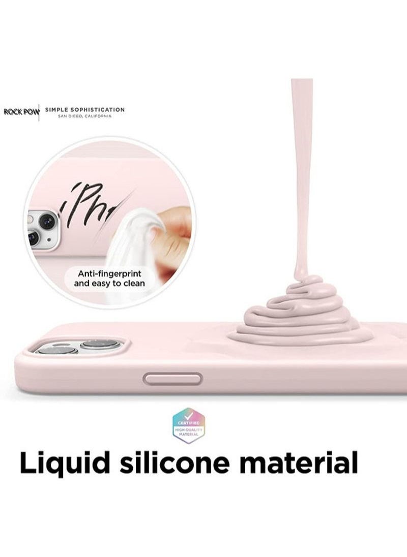 BORTONY - Liquid Silicone Case for Apple iPhone 13 6.1 inch Lovely Pink - Image 1