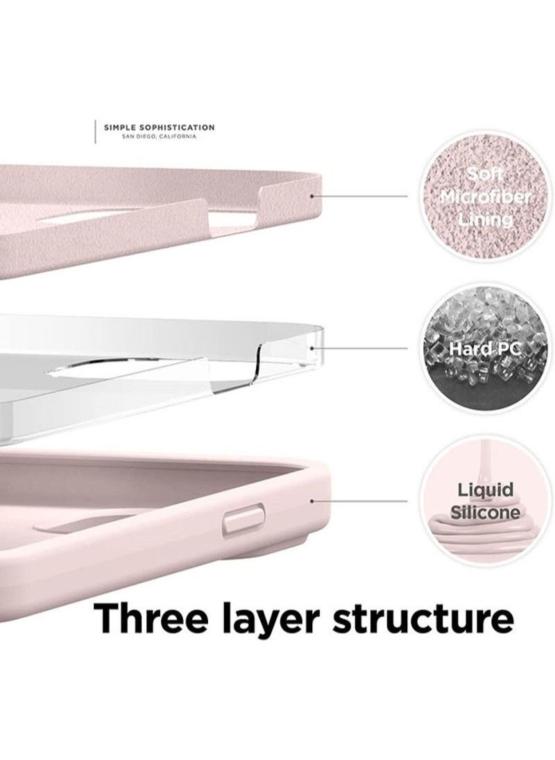 BORTONY - Liquid Silicone Case for Apple iPhone 13 6.1 inch Lovely Pink - Image 1