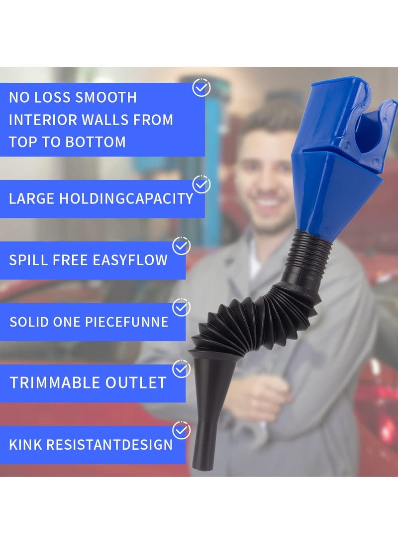 Generic Flexible Draining Tool Snap Funnel, Multi Purpose Flexible Fold Oil Funnel Tool Multi Functional Flexible Draining Tool.  - Image 5